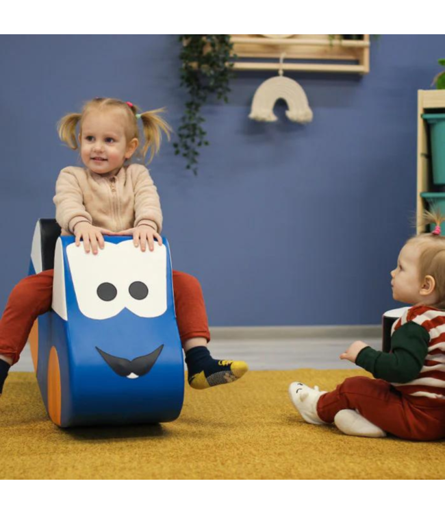 Foam rocker auto – veilige en comfortabele schommelauto in blauw