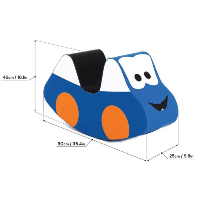 Foam rocker auto – veilige en comfortabele schommelauto in blauw