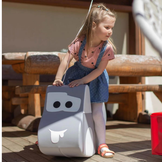 Foam rocker car – safe and comfortable rocking car in grey