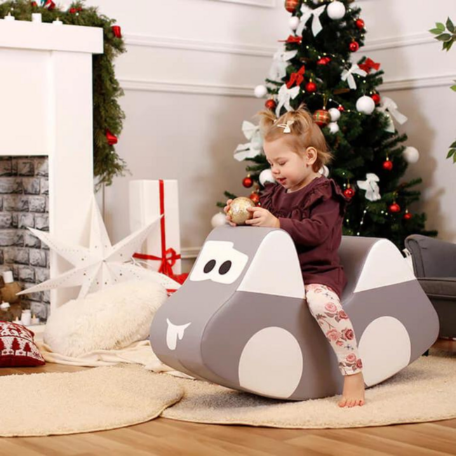 Foam rocker car – safe and comfortable rocking car in grey