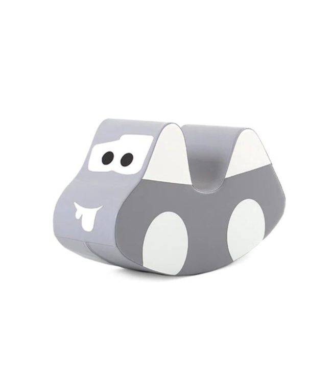 Foam rocker auto – veilige en comfortabele schommelauto in grijs