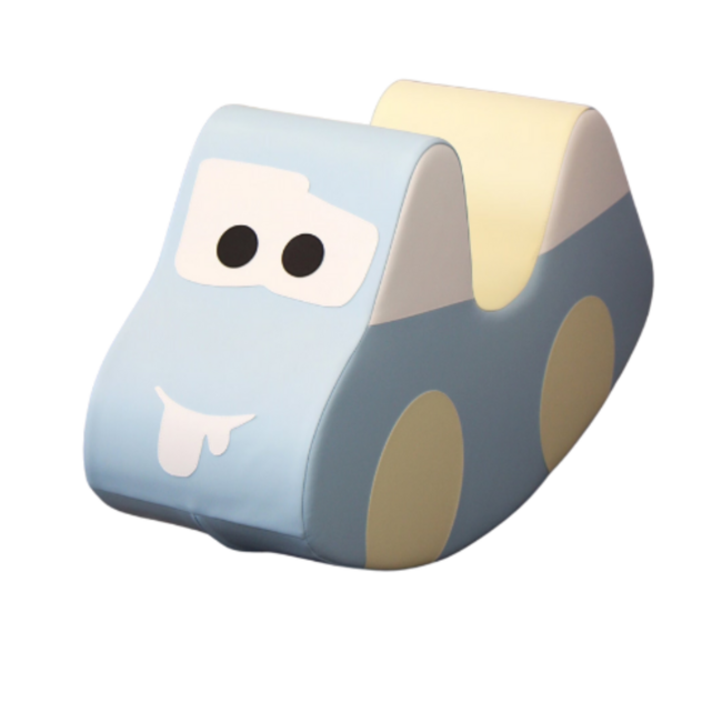 Bascule en mousse voiture – jeu de balançoire sûr et confortable en bleu clair