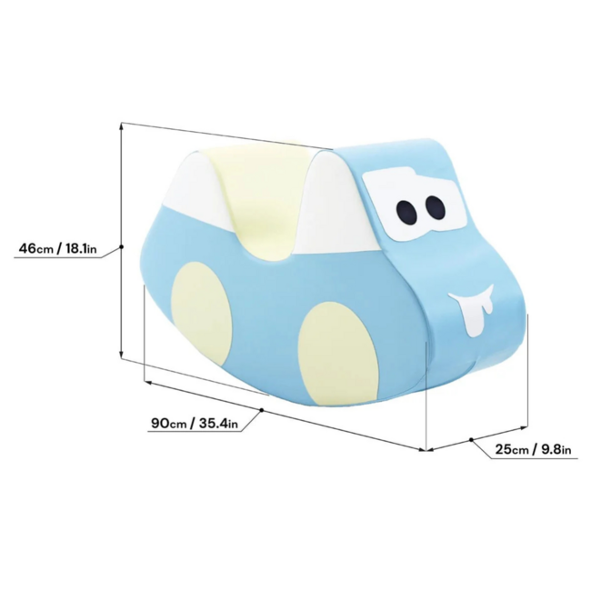 Foam rocker car – safe and comfortable rocking car in light blue