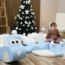 Foam rocker auto – veilige en comfortabele schommelauto in licht blauw