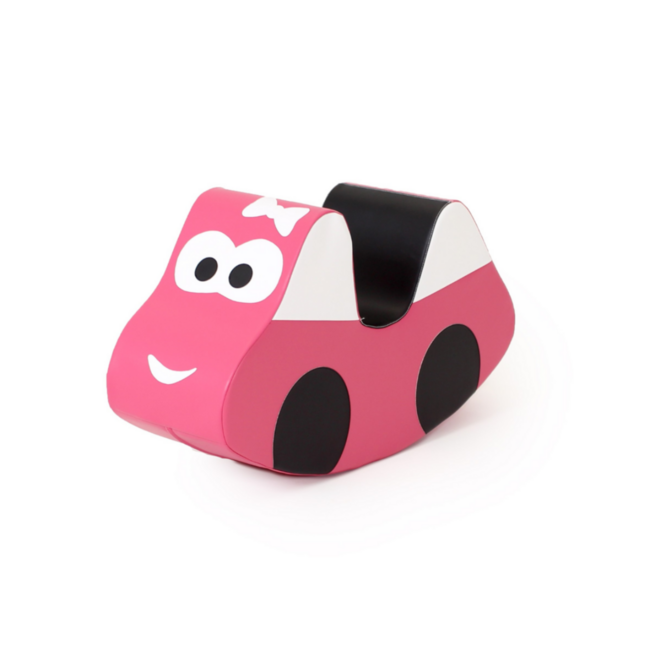 Bascule en mousse voiture – jeu de balançoire sûr et confortable en rose