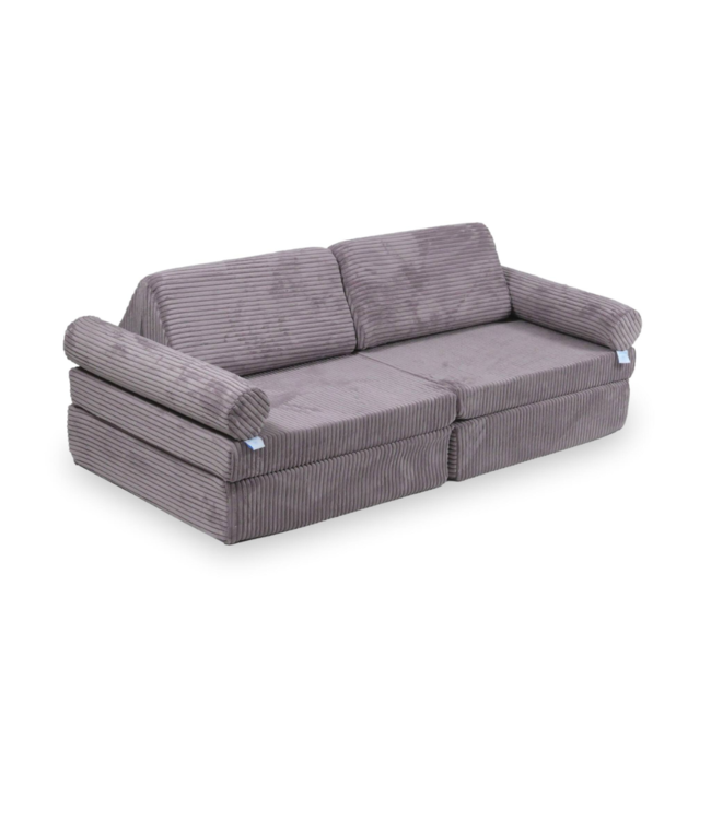 Mini speelbank lavendel corduroy – Montessori meubels voor spel en rust