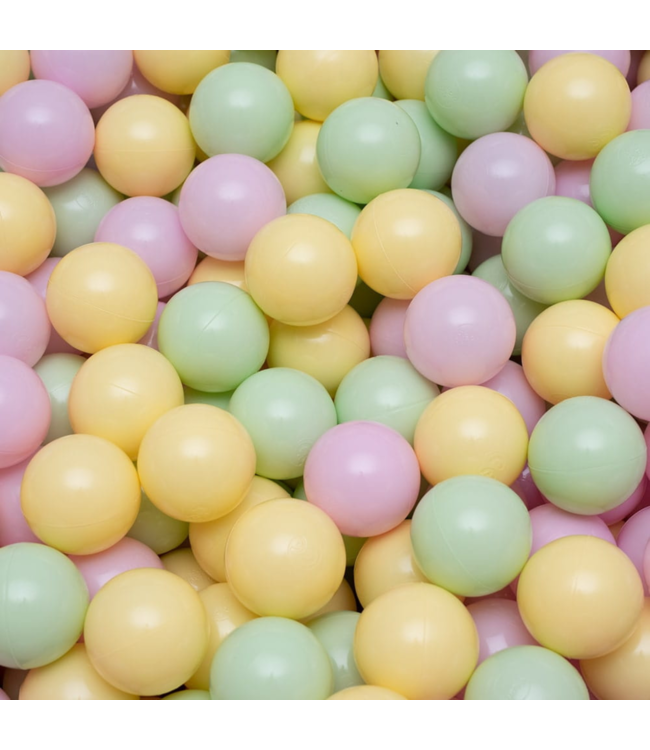 Lente ballenbak 90x30 cm – velvet met 250 pastel ballen