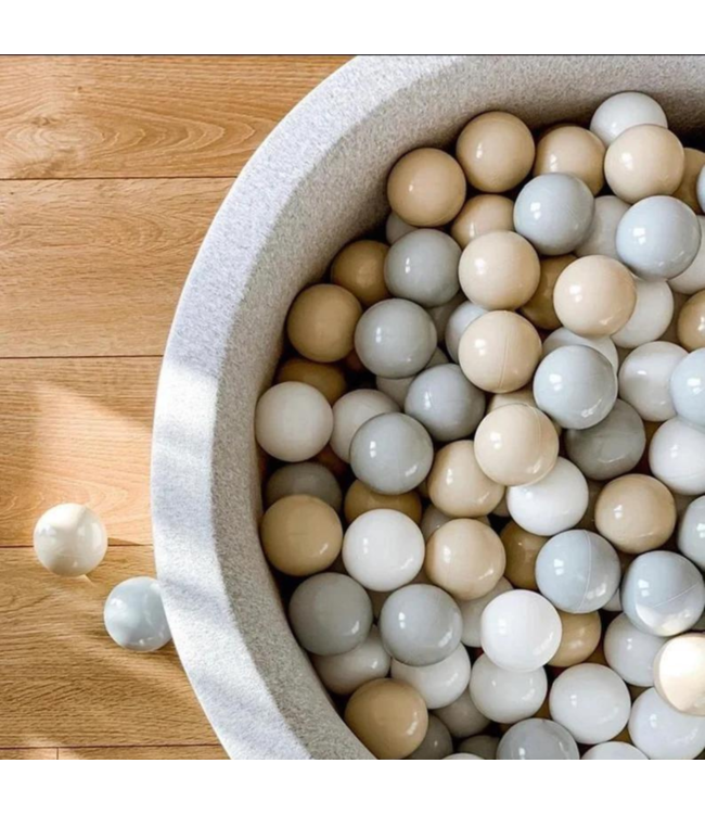 Safari ballenbak 90x40 cm met 250 ballen – neutrale tinten