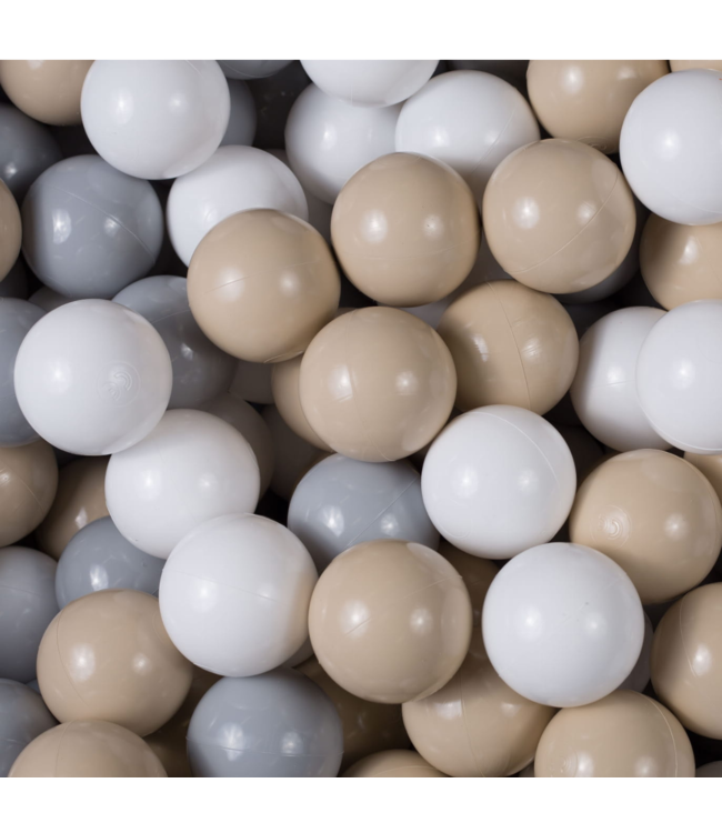 Safari ballenbak 90x40 cm met 250 ballen – neutrale tinten