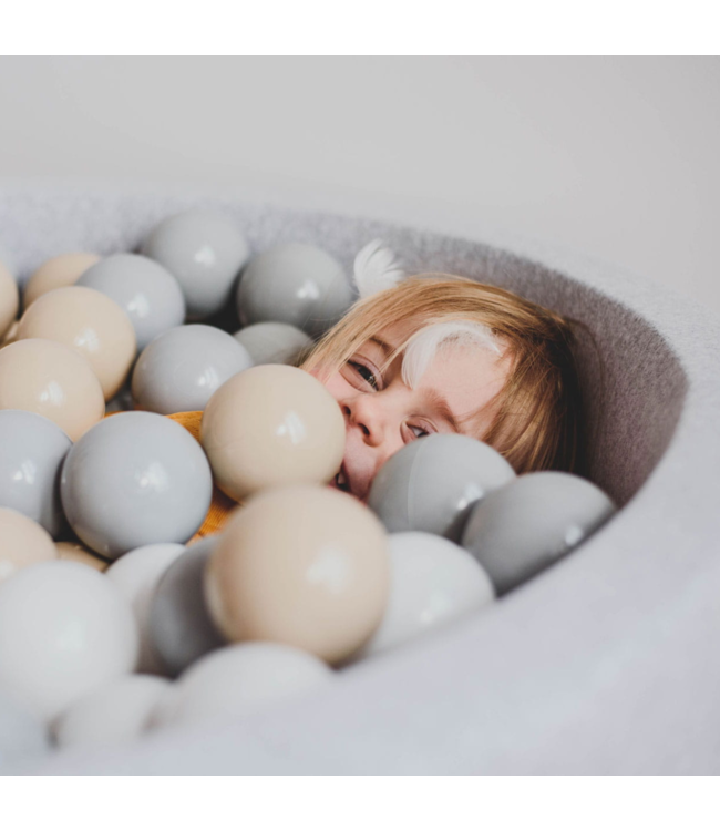 Safari ballenbak 90x40 cm met 250 ballen – neutrale tinten