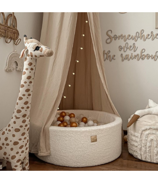 Ruime teddystof ballenbak 90x40 cm met 300 ballen