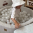 Corduroy Ball Pit | Ecru with 200 soft balls for endless fun