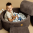 Bruine foam blokken set corduroy – stevig en creatief kinderspeelgoed