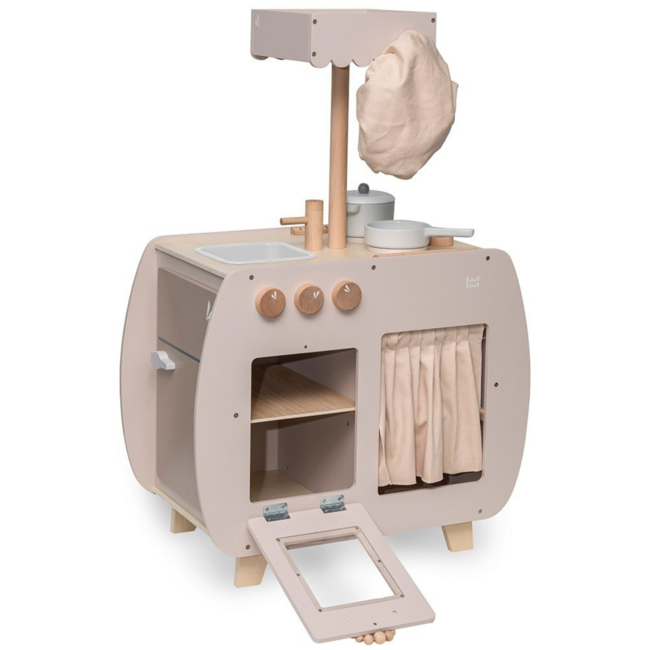 Wooden play kitchen Bistro in nougat – stylish toy kitchen for little chefs