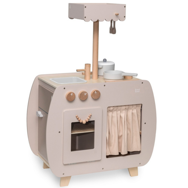 Wooden play kitchen Bistro in nougat – stylish toy kitchen for little chefs