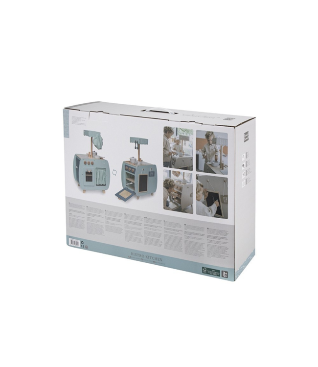 Houten speelkeuken Bistro in groen – stijlvolle kinderkeuken voor fantasierijk spel