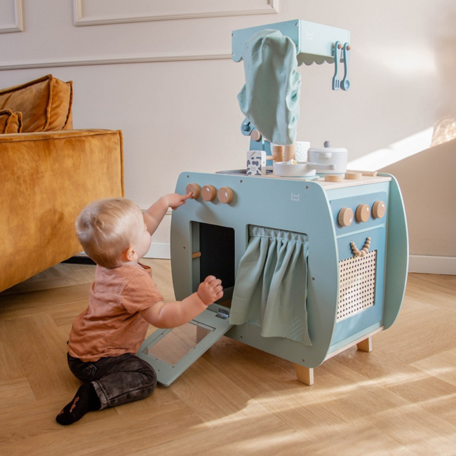 Cuisine en bois pour enfants Bistro vert – cuisine élégante pour jeu d'imitation