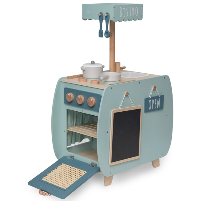 Cuisine en bois pour enfants Bistro vert – cuisine élégante pour jeu d'imitation