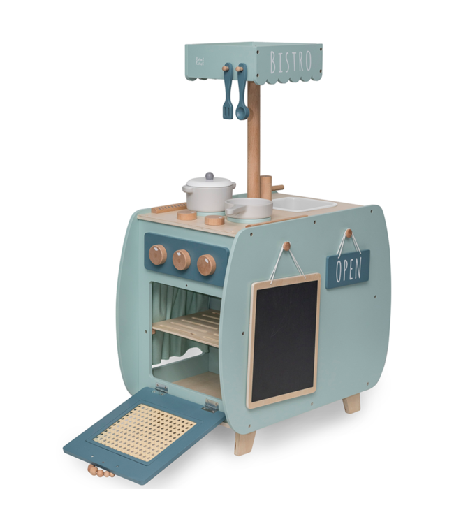 Houten speelkeuken Bistro in groen – stijlvolle kinderkeuken voor fantasierijk spel