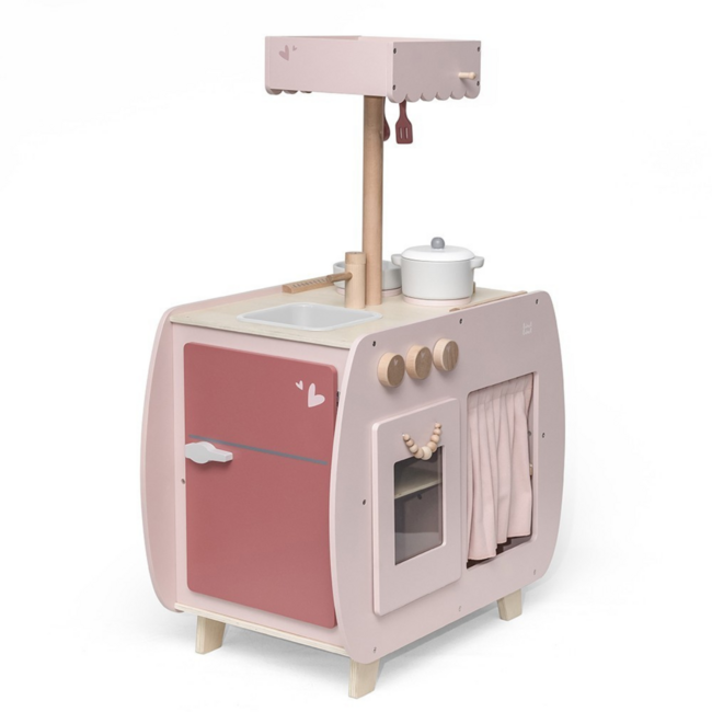 Cuisine en bois Bistro en rose – parfaite pour les petits chefs en herbe