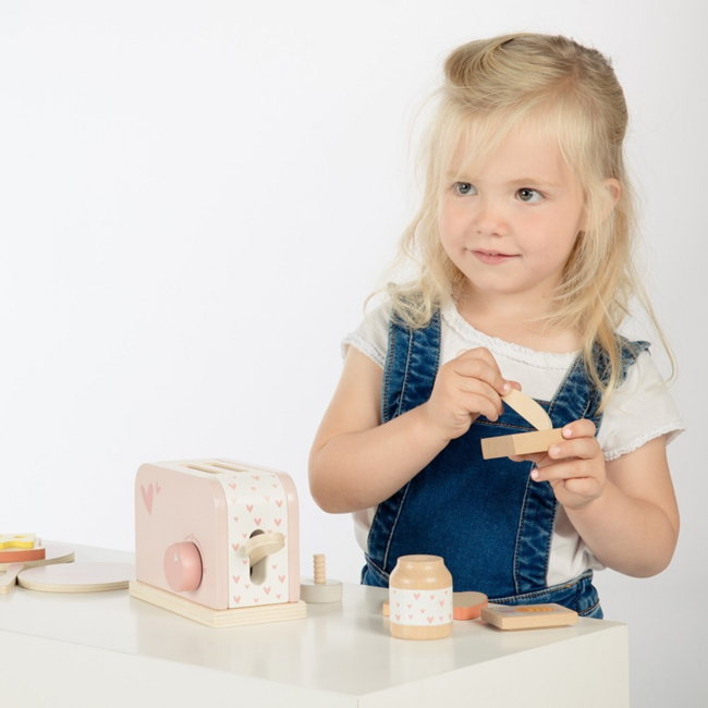 Houten broodrooster van Label Label – FSC speelgoed voor fantasierijk keukenspel