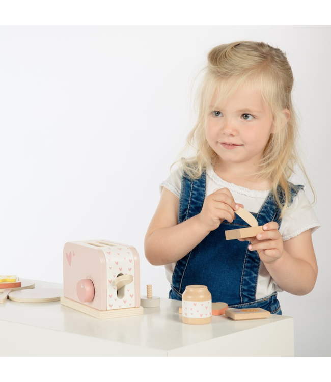 Houten broodrooster van Label Label – FSC speelgoed voor fantasierijk keukenspel