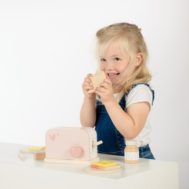 Houten broodrooster van Label Label – FSC speelgoed voor fantasierijk keukenspel