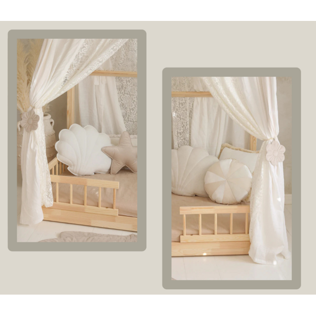 Bedhemel in boho-stijl voor Montessori huisbed