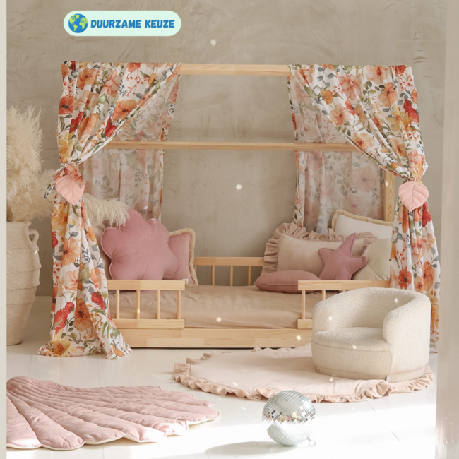 Bedhemel - Flower poewer voor Montessori huisbed - Copy