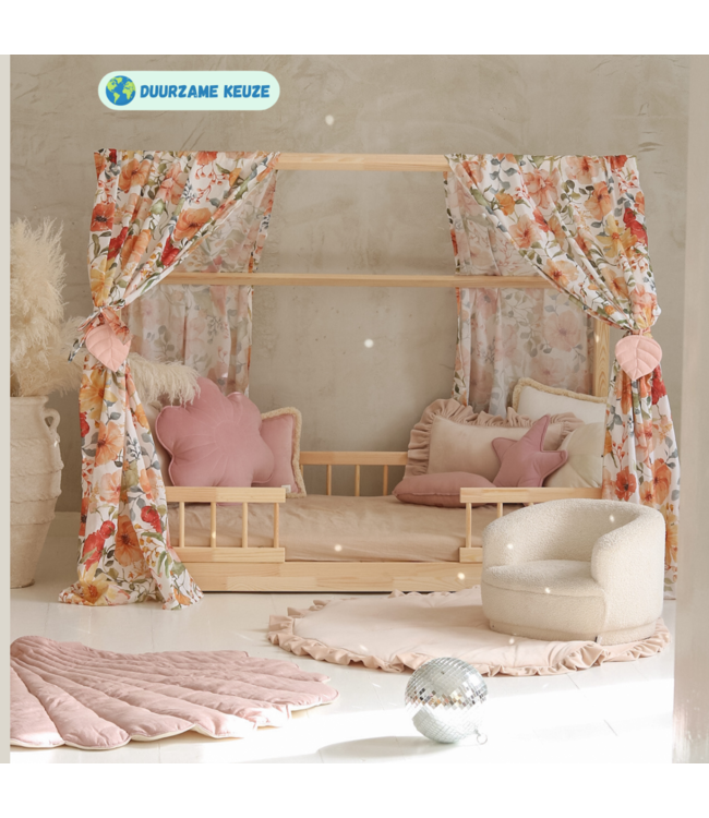 Bedhemel - Flower poewer voor Montessori huisbed - Copy