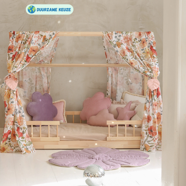 Bedhemel - Flower poewer voor Montessori huisbed - Copy