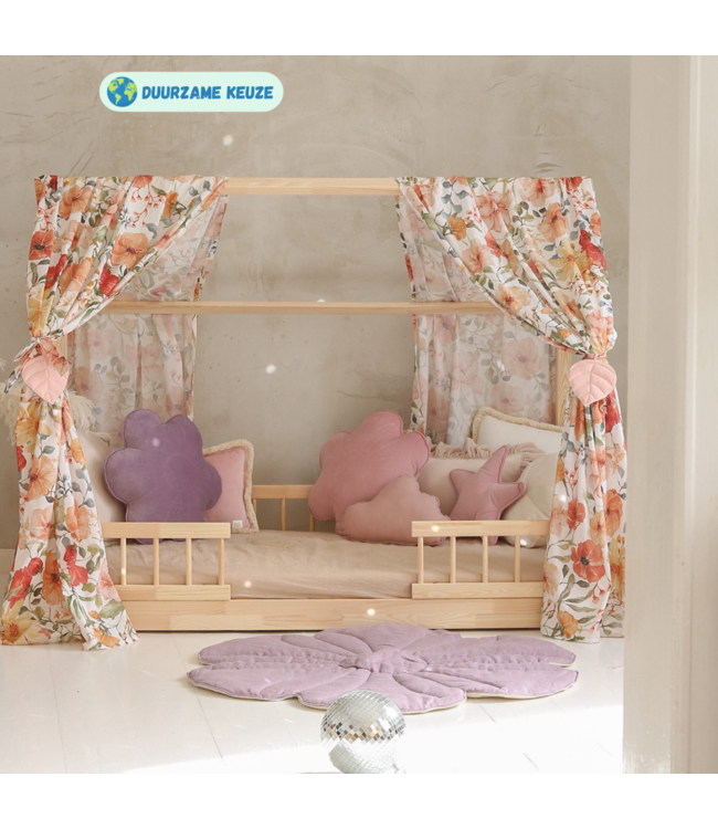 Bedhemel - Flower poewer voor Montessori huisbed - Copy