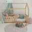 Bedhemel - Boho mint voor Montessori huisbed - Copy - Copy