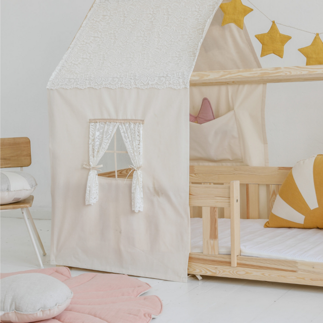 Bedhemel -  Boho voor Montessori huisbed