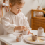 Wooden tea set in nougat color for endless play fun