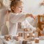 Houten blokken set | Duurzaam speelplezier voor peuters| Beige