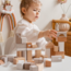 Houten blokken set | Duurzaam speelplezier voor peuters| Beige