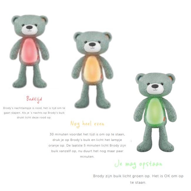 Veilleuse éducative Brody l’ours en rose aide les enfants à dormir calmement et à développer leur rythme de sommeil