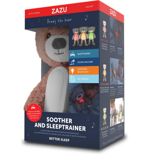 Schlaftrainer Brody Bär in Rosa unterstützt Kinder beim ruhigen Schlaf und der Entwicklung ihres Schlafrhythmus