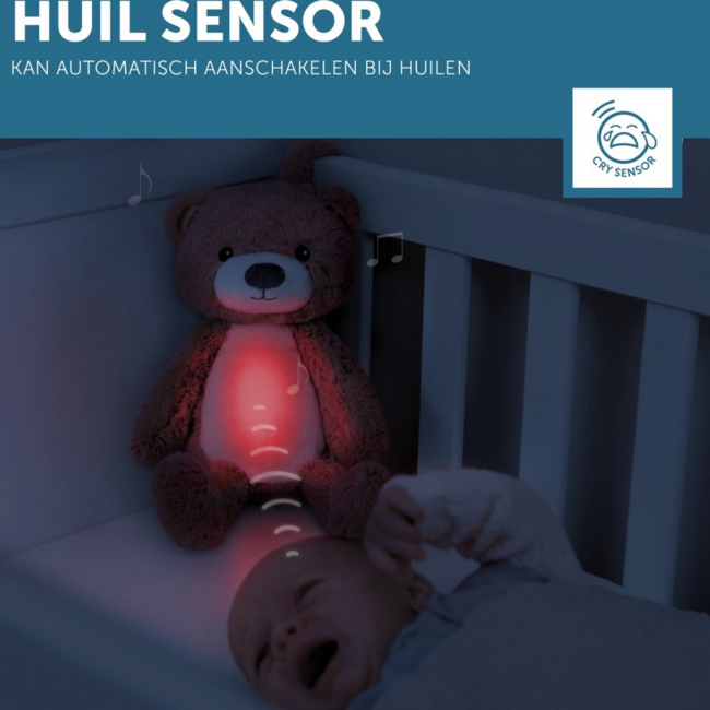 Veilleuse éducative Brody l’ours en rose aide les enfants à dormir calmement et à développer leur rythme de sommeil