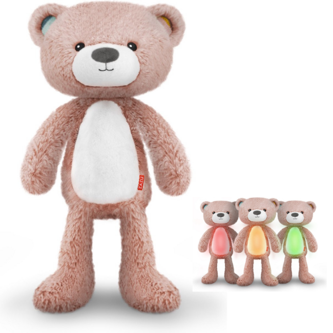 Veilleuse éducative Brody l’ours en rose aide les enfants à dormir calmement et à développer leur rythme de sommeil