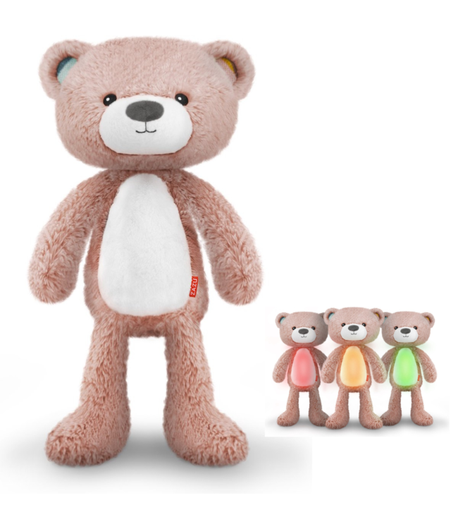 Slaaptrainer Brody beer in roze helpt kinderen rustig te slapen en hun slaapritme te ontwikkelen