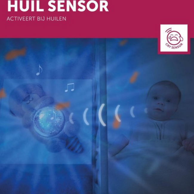 Zazu Otto de otter sterrenprojector met oceaangeluiden en automatische huilsensor