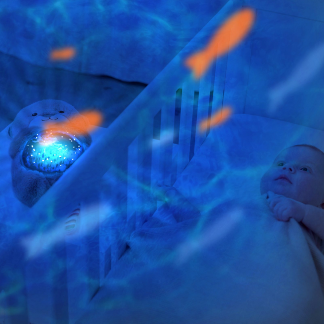 Zazu Otto de otter sterrenprojector met oceaangeluiden en automatische huilsensor