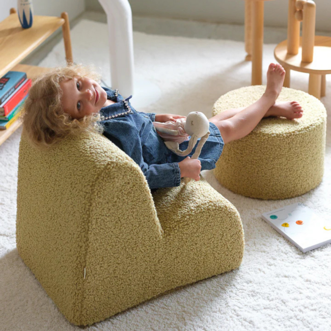 Poef kinderkamer|  Matcha green