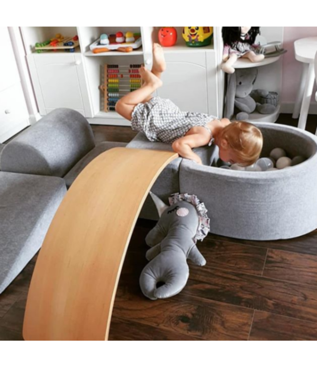 Grijze velvet foam blokken set – 3 delig speelplezier