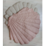 Shell-shaped play mat made of linen – Pink | Soft, stylish, and playful