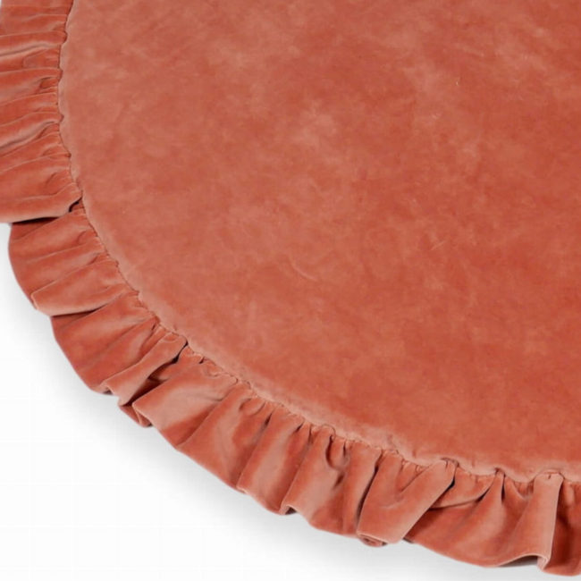 Terra velvet foam speelmat met ruches Ø 100 cm