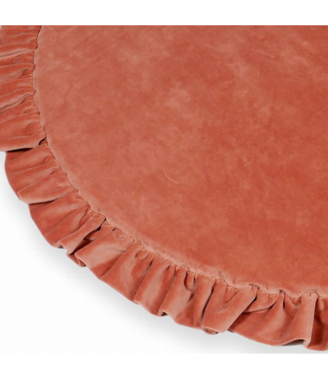 Terra velvet foam speelmat met ruches Ø 100 cm