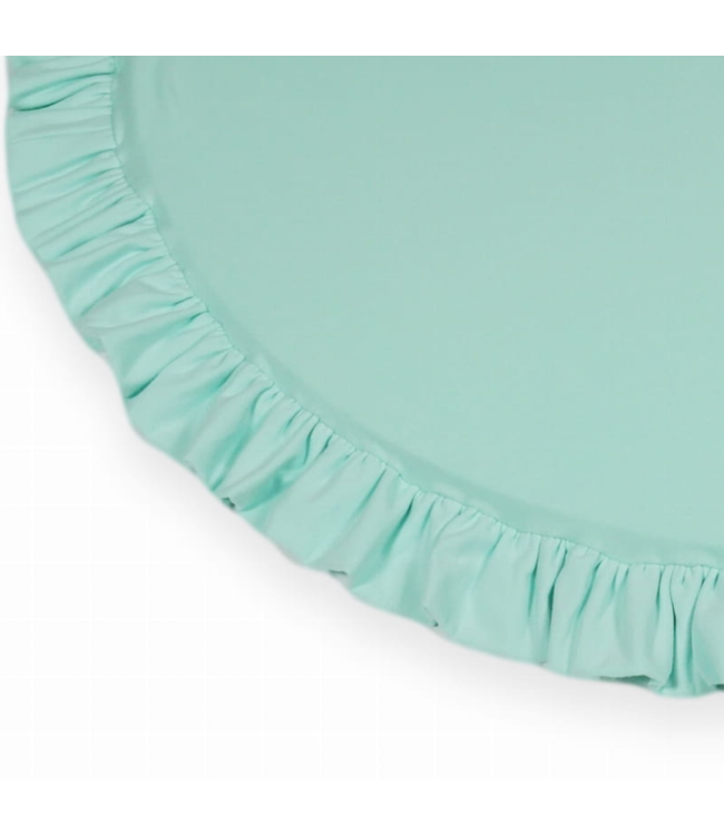 Mint ronde foam speelmat met katoenen hoes